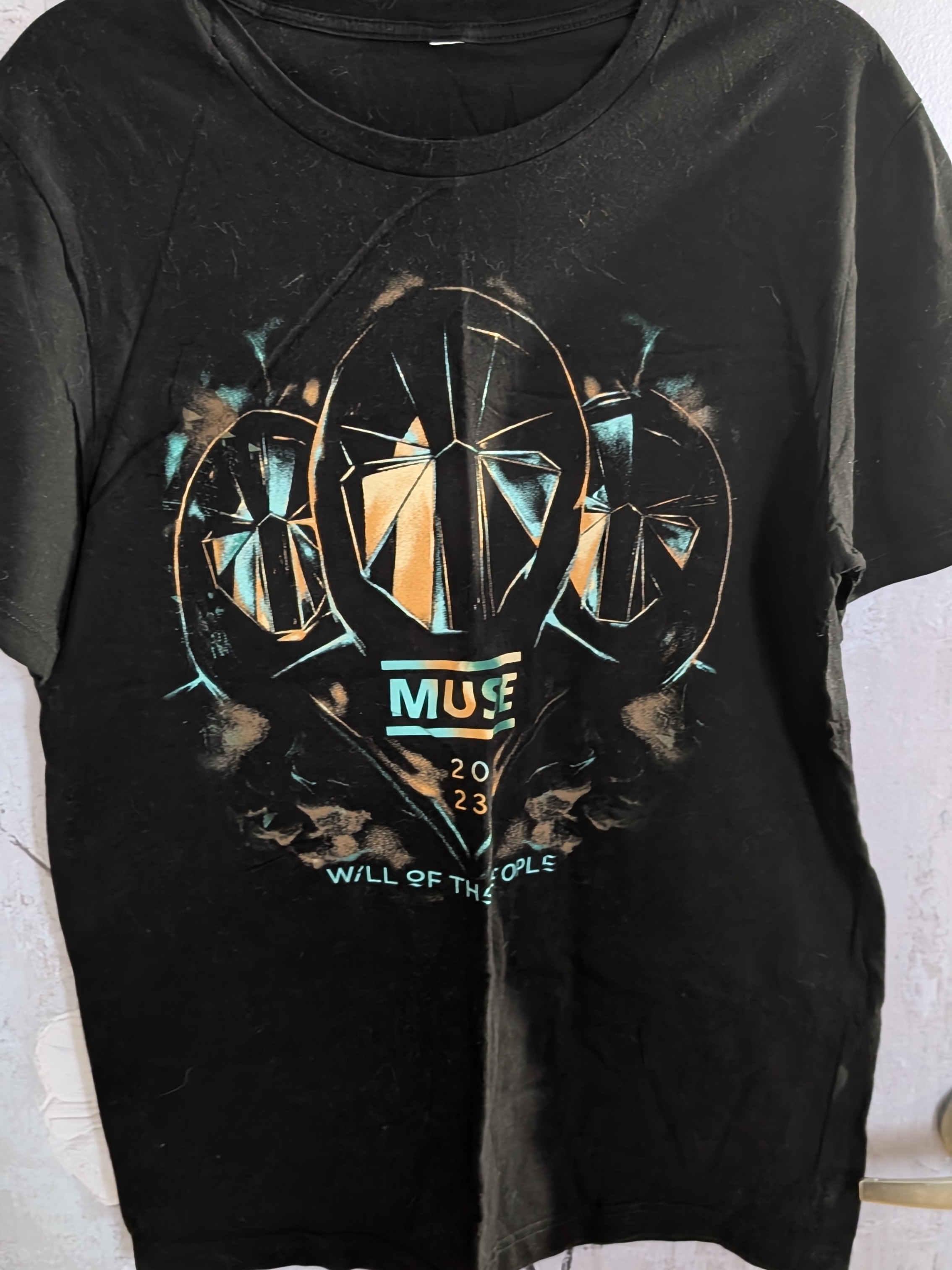 Muse Black Graphic Tee With Teal And Gold Accents